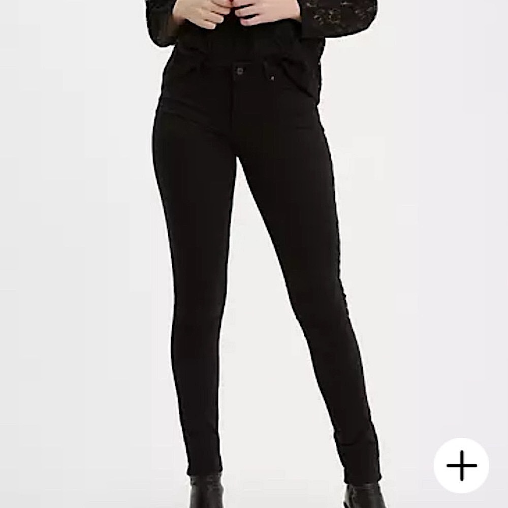 Levi’s 510 Jean’s black Sz 26x26 women’s mid-rise ankle crop skinny jeans NWT - Picture 4 of 16